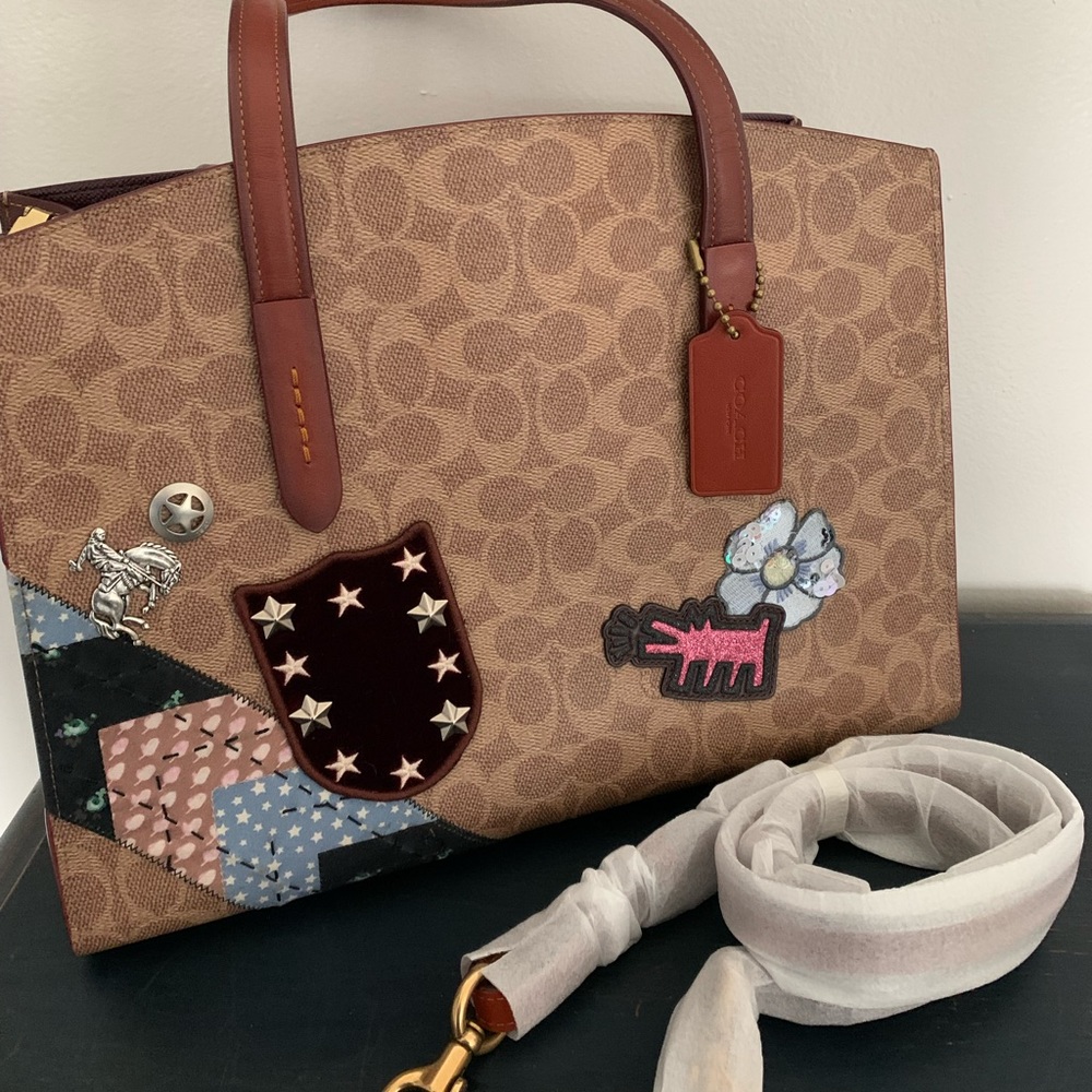 Coach x Keith Haring Signature Collection Charlie carryall with patchwork